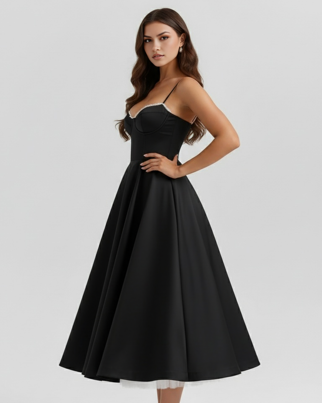 Zoey | Women's Elegant A-Line Midi Dress