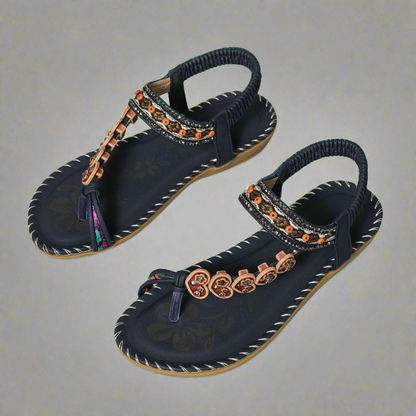 Fynella | Women's Boho Flat Toe Comfort Sandals