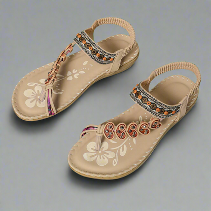 Fynella | Women's Boho Flat Toe Comfort Sandals
