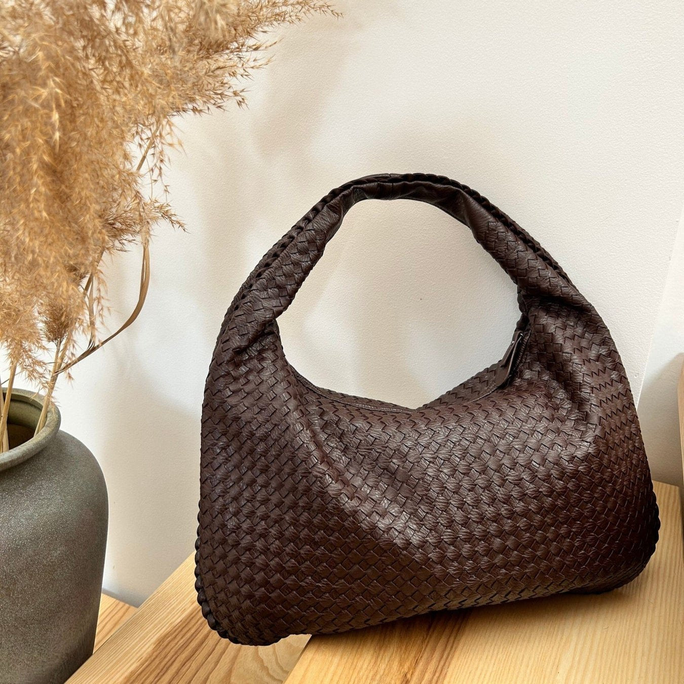 Hannah | Women's Casual Woven Leather Tote Bag