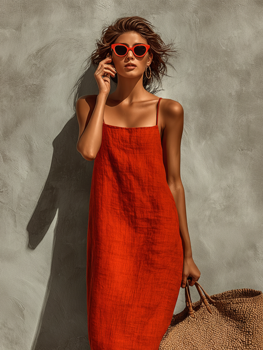 Autumn | Women's Summer Spaghettistrap Maxi Dress