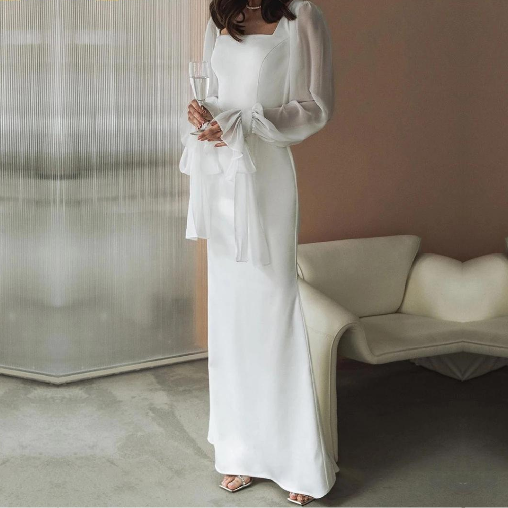 Genevieve | Women's Elegant Longsleeve Wedding Guest Dress