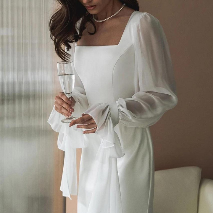 Genevieve | Women's Elegant Longsleeve Wedding Guest Dress