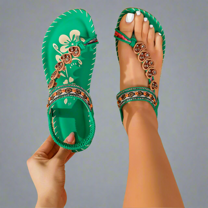 Fynella | Women's Boho Flat Toe Comfort Sandals