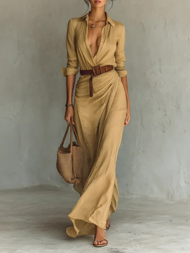 THAMES™ LAPEL MAXI DRESS