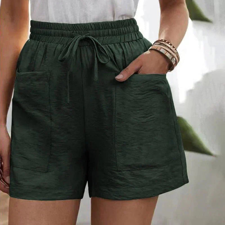Solmira | Women's Casual Linen Shorts with Drawstrings