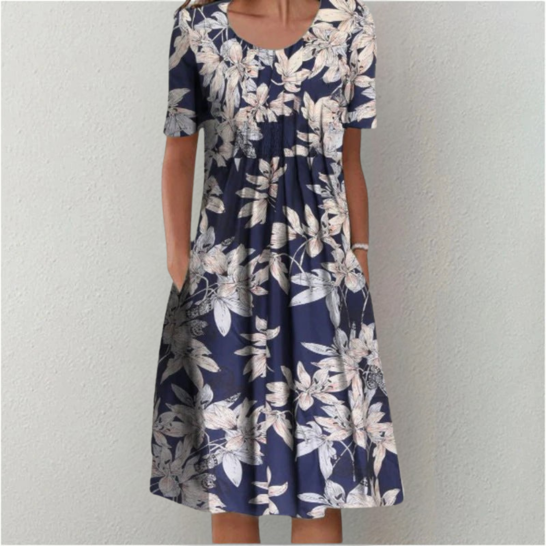 OLIVIA™ FLORAL CASUAL DRESS WITH POCKETS