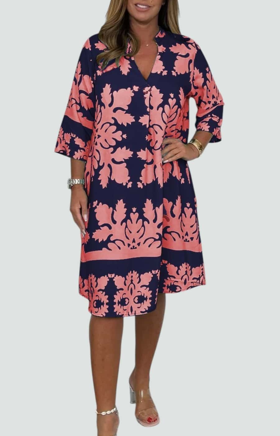 ALBA™ SUMMER DRESS WITH V-NECK AND LIGHT STYLE