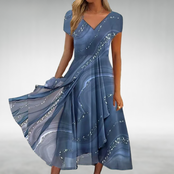 Lina | Women's Comfort V-neck Midi Dress