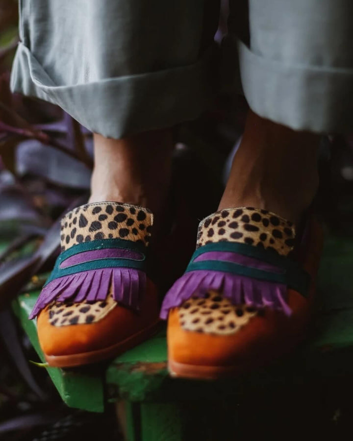 Kendall | Women's Elegant Fringe Printed Loafers