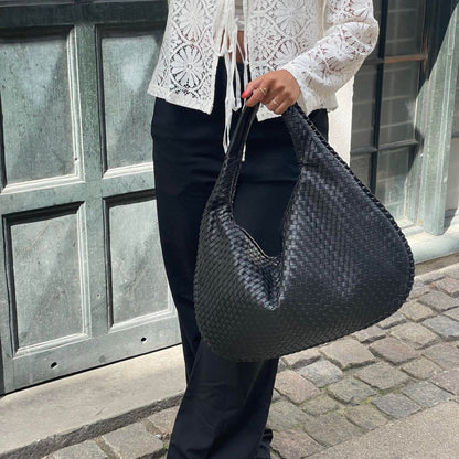 Hannah | Women's Casual Woven Leather Tote Bag