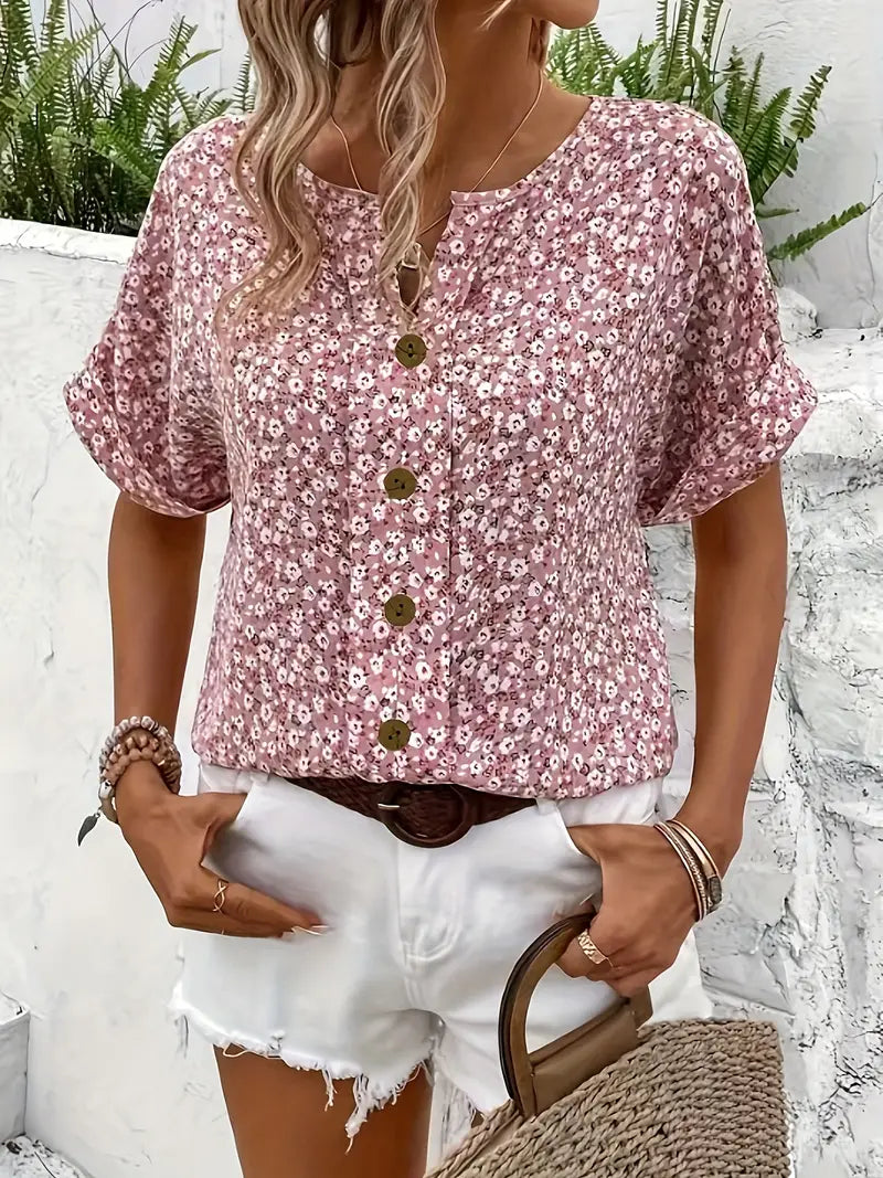Verna | Women's Floral Print Casual Blouse