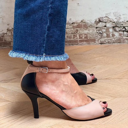 Ophelia | Women's Elegant Open Toe Mid Heels