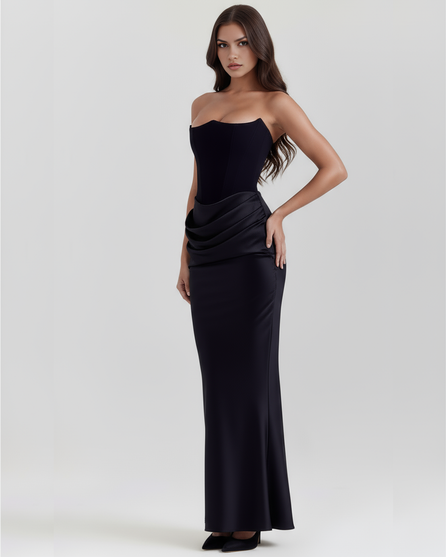 Lucy | Women's Satin Corset Evening Dress