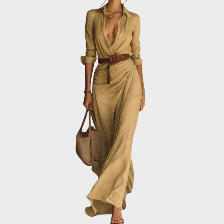 THAMES™ LAPEL MAXI DRESS