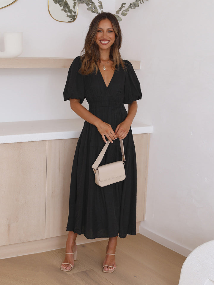 Amelia | Women's Elegant Summer Dress With Puff Sleeves
