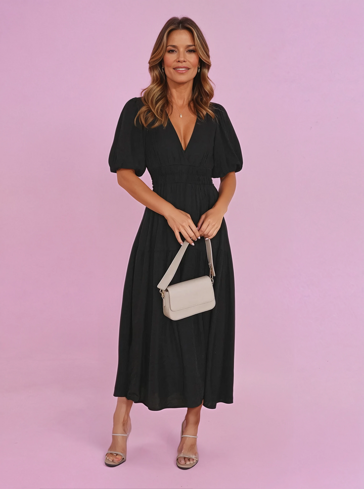 Amelia | Women's Elegant Summer Dress With Puff Sleeves