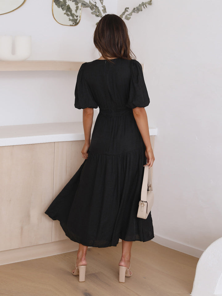 Amelia | Women's Elegant Summer Dress With Puff Sleeves