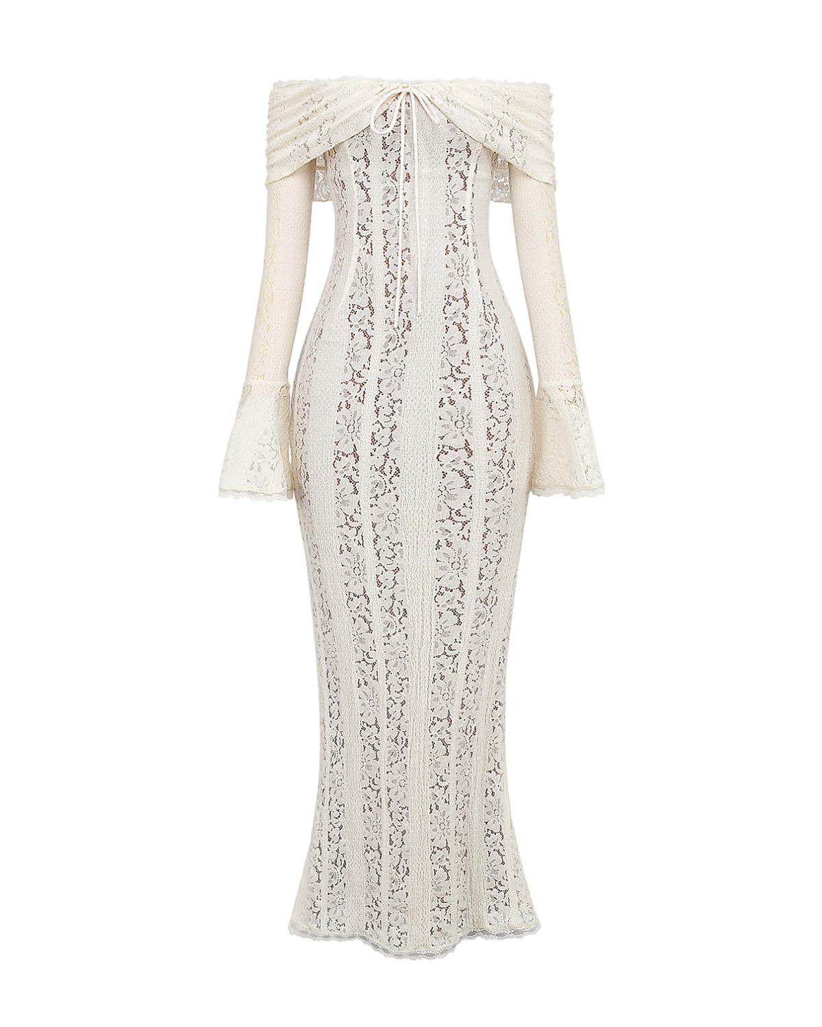 Emily | Women's Off-Shoulder Floral Lace Maxi Dress