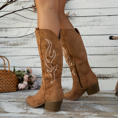 Leah | Women's Pointed Toe Block Heel Cowboy Boots