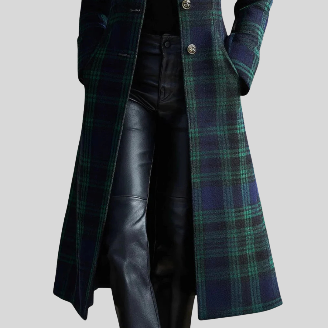 Cassy | Women's Elegant Tailored Checkered Coat