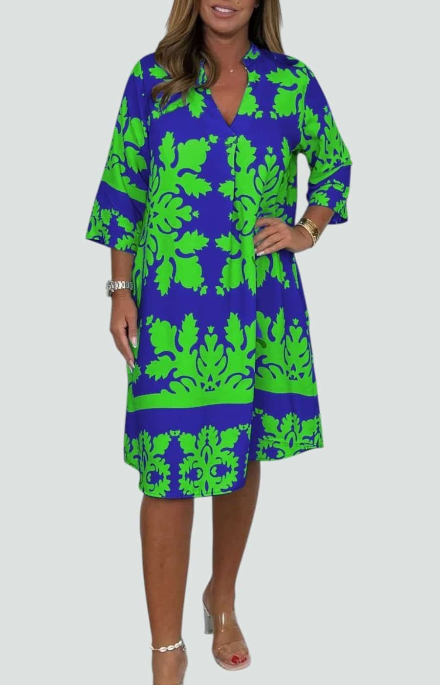 ALBA™ SUMMER DRESS WITH V-NECK AND LIGHT STYLE