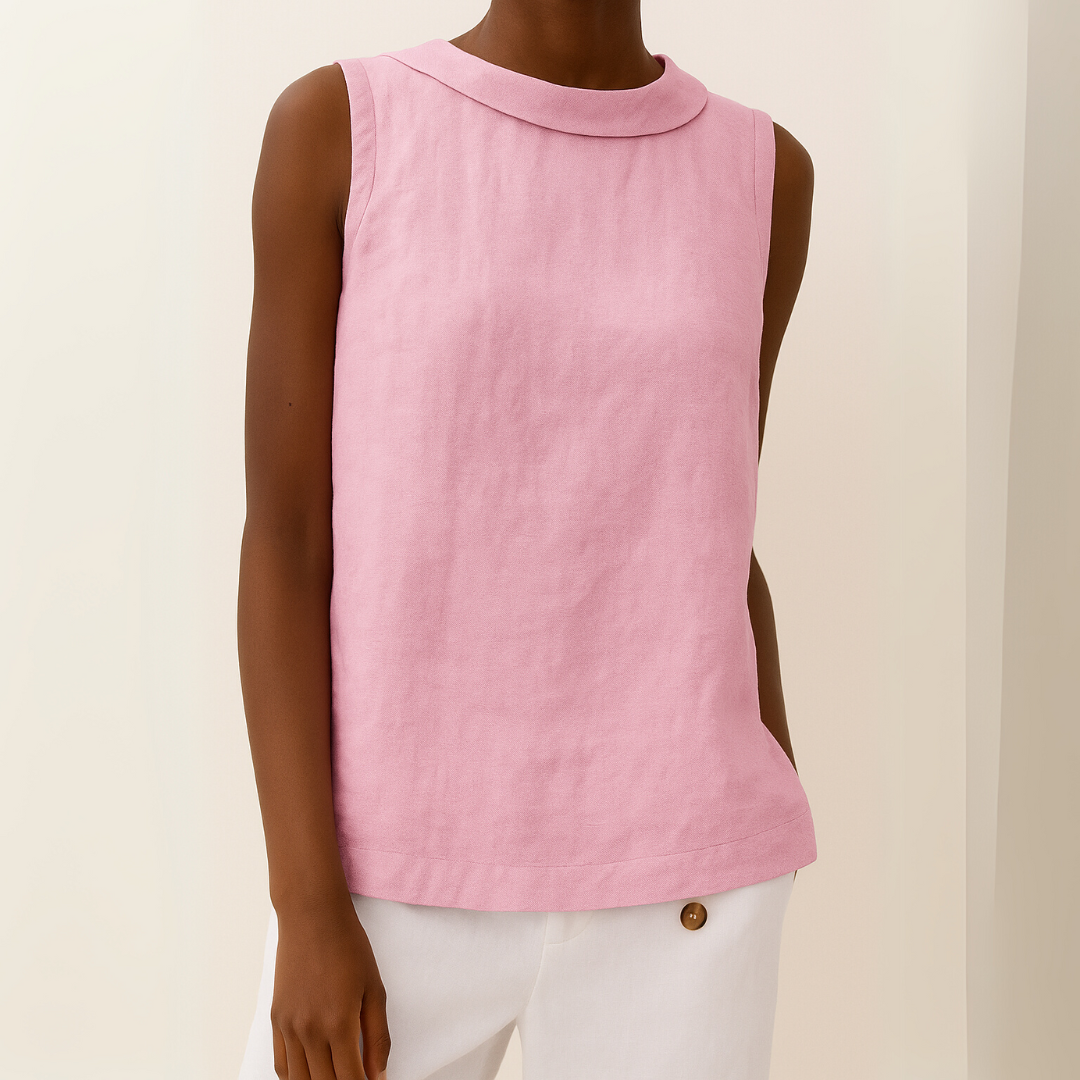 Maria | Women's Mockneck Sleeveless Casual Top