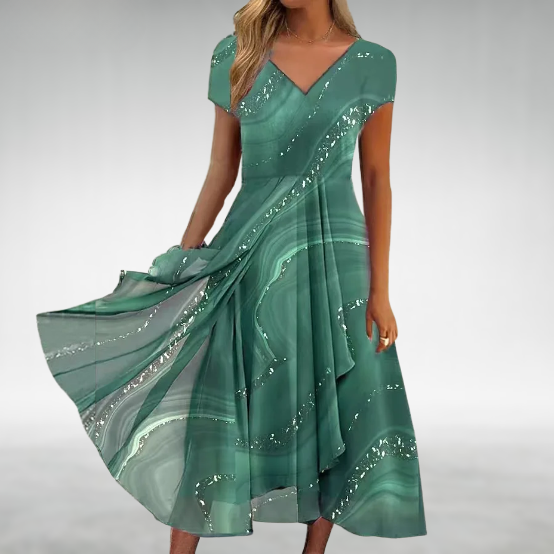 Lina | Women's Comfort V-neck Midi Dress