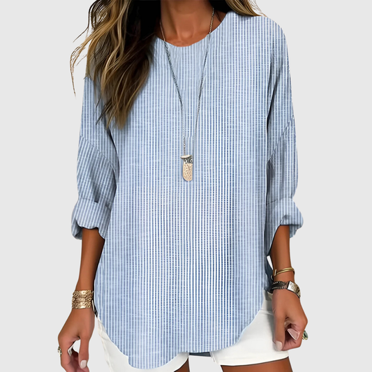 Rhea | Women's Relaxed Fit Striped Summer Blouse