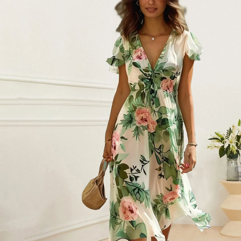 CARYS | FLORAL BREEZE MIDI DRESS