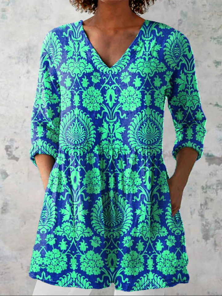 ADELAIDE | FLOWY V-NECK TUNIC