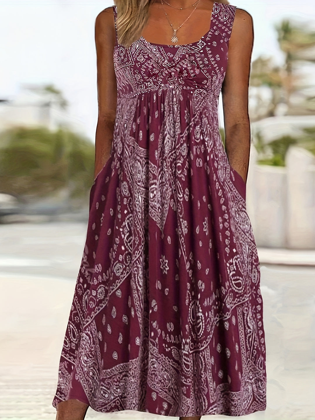 BRONTE | SLEEVELESS FLORAL PRINT MAXI DRESS