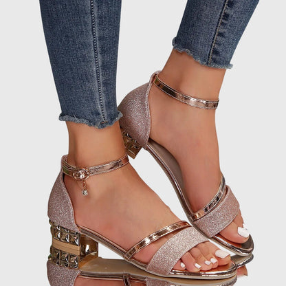 Ainslie | Women's Classic Strappy Low Heeled Sandals