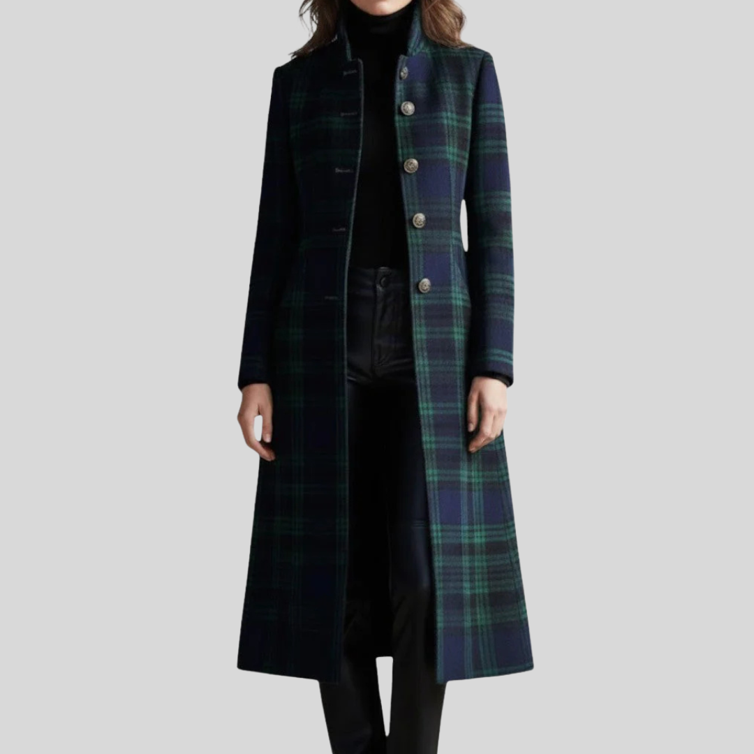 Cassy | Women's Elegant Tailored Checkered Coat