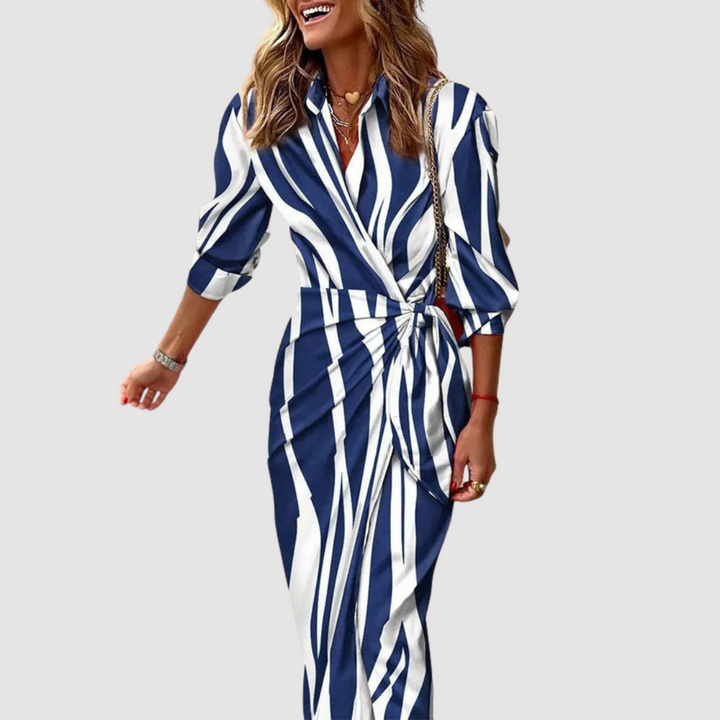 CECILIA™ REFINED STRIPED DRESS