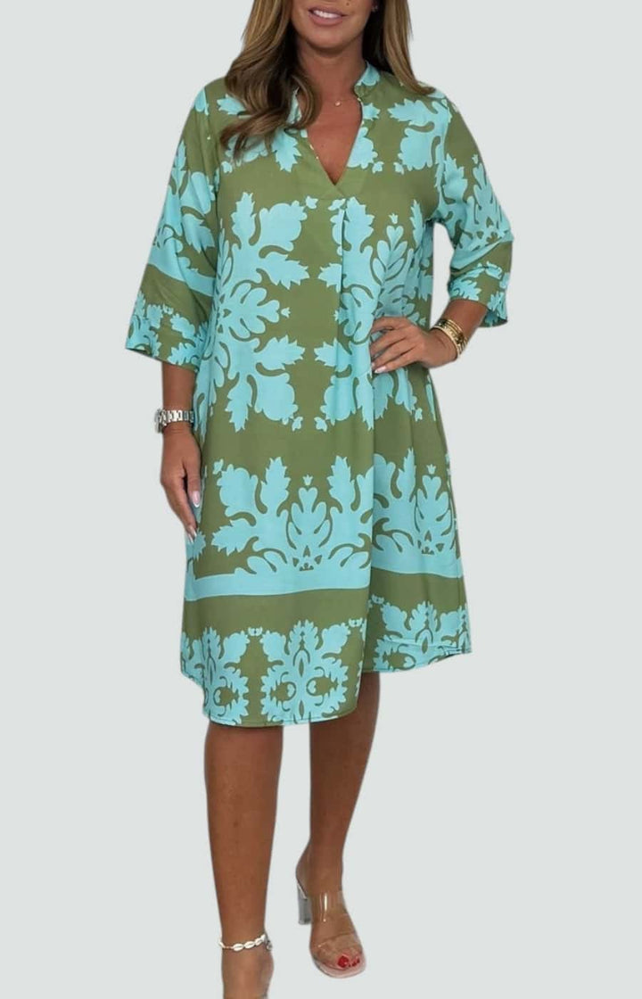 ALBA™ SUMMER DRESS WITH V-NECK AND LIGHT STYLE