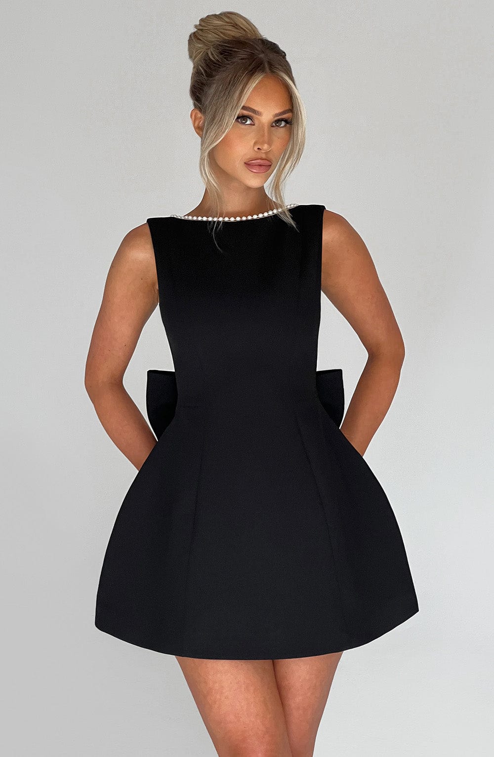 Rosia | Women's Mini Wedding Guest Dress With a Bow