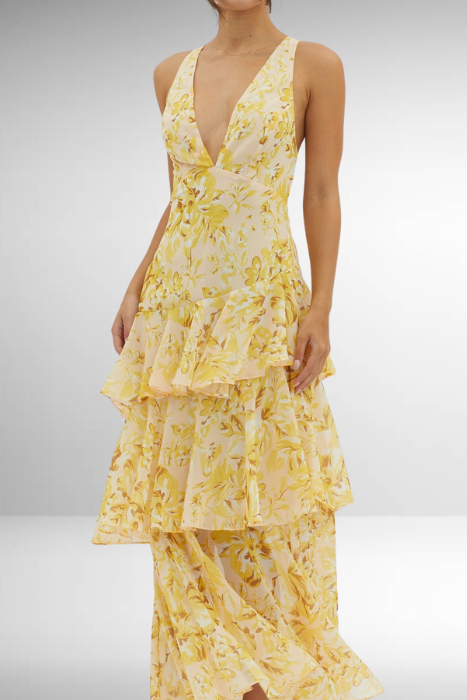 Eileen | Women's Printed V-neck Summer Dress