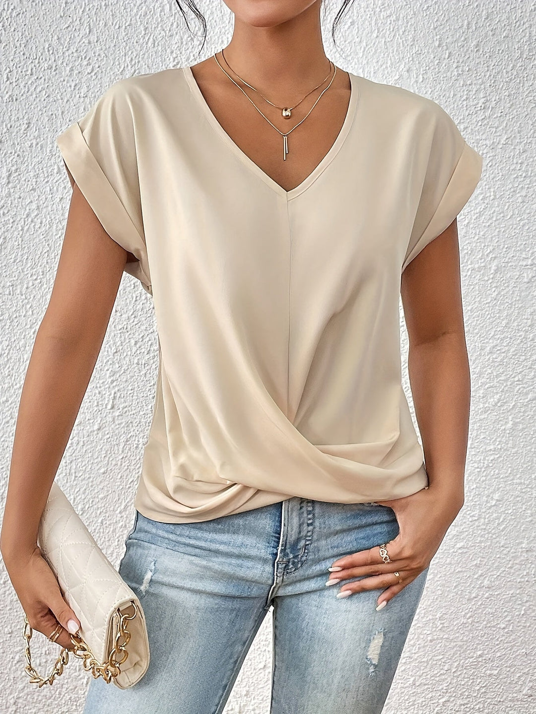 Cleo | Women's Sweetheart Neck Casual T-Shirt