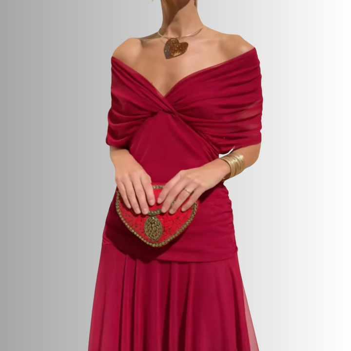 Maxine | Women's Elegant Off-Shoulder Maxi Dress