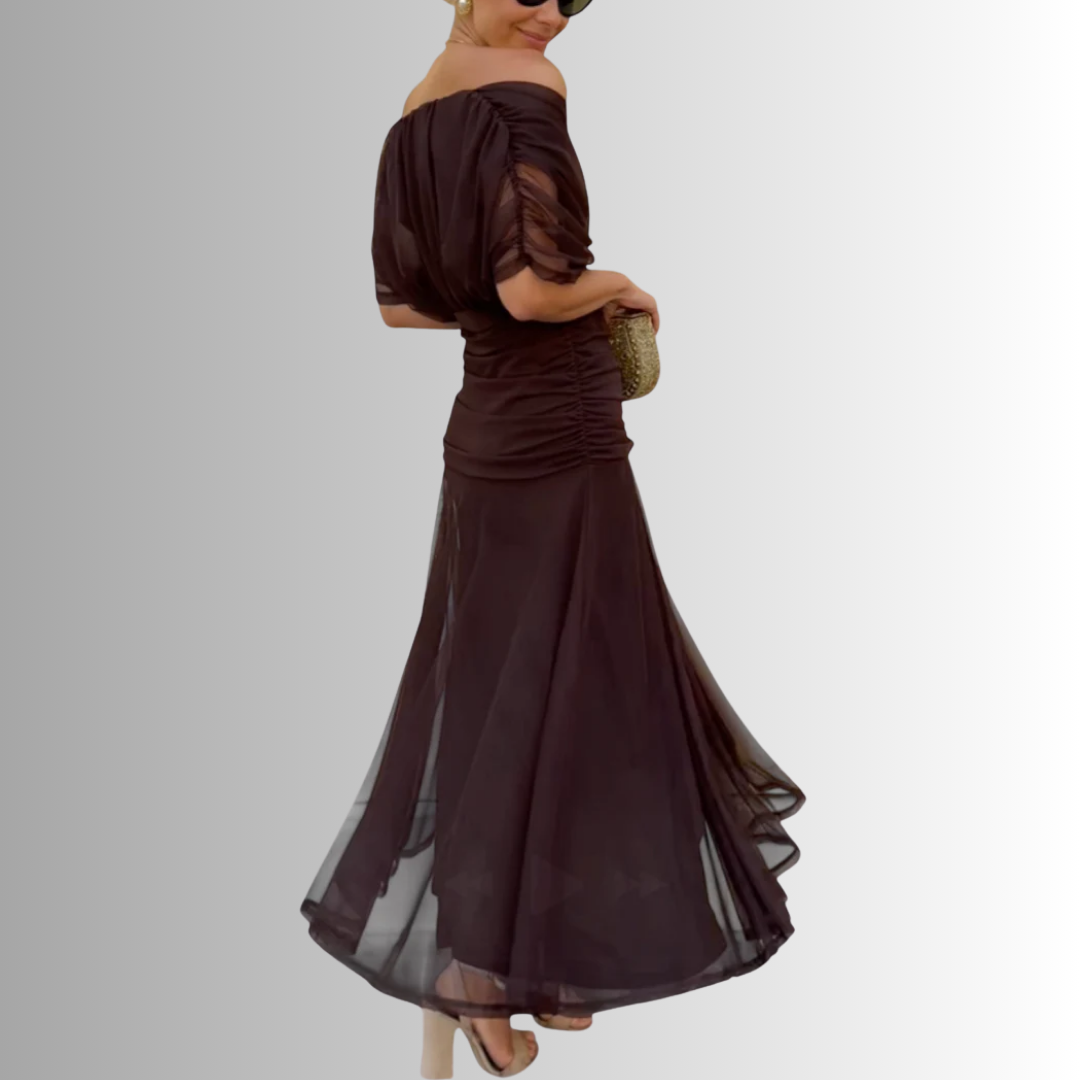 Maxine | Women's Elegant Off-Shoulder Maxi Dress