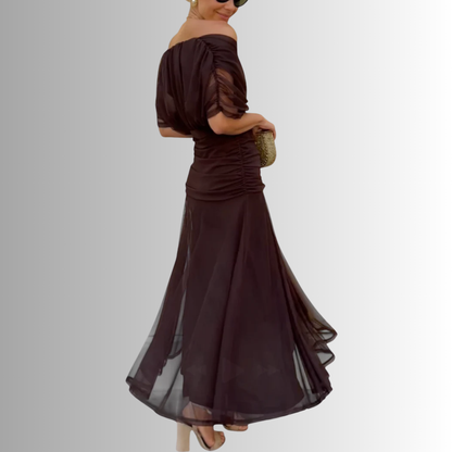 Maxine | Women's Elegant Off-Shoulder Maxi Dress