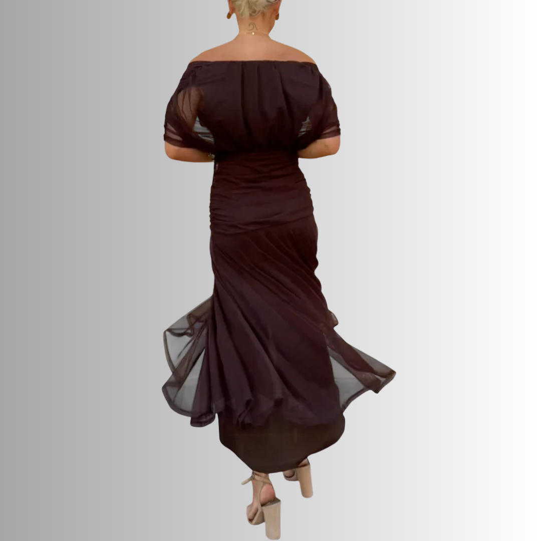 Maxine | Women's Elegant Off-Shoulder Maxi Dress