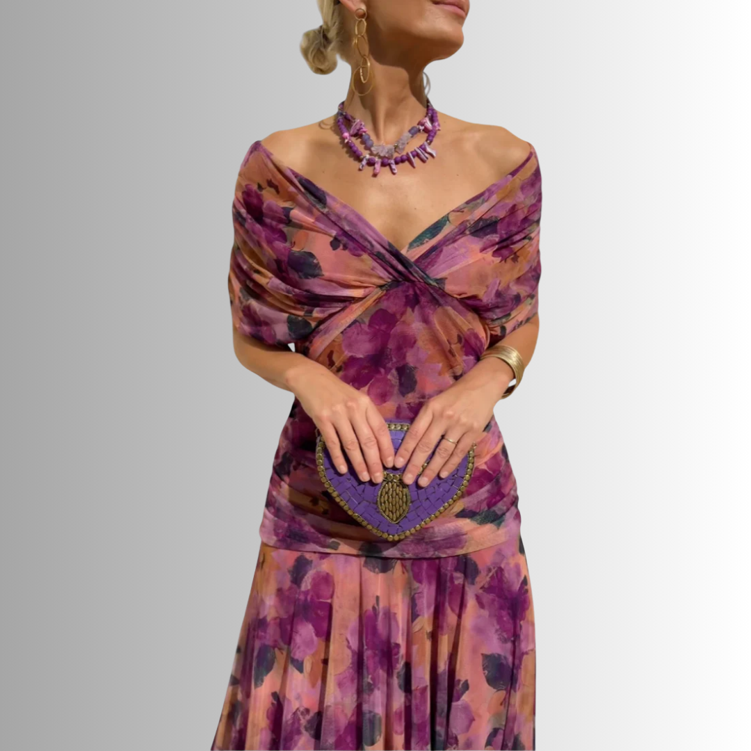 Maxine | Women's Elegant Off-Shoulder Maxi Dress