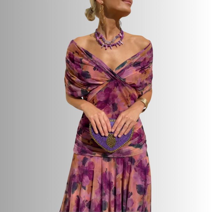 Maxine | Women's Elegant Off-Shoulder Maxi Dress
