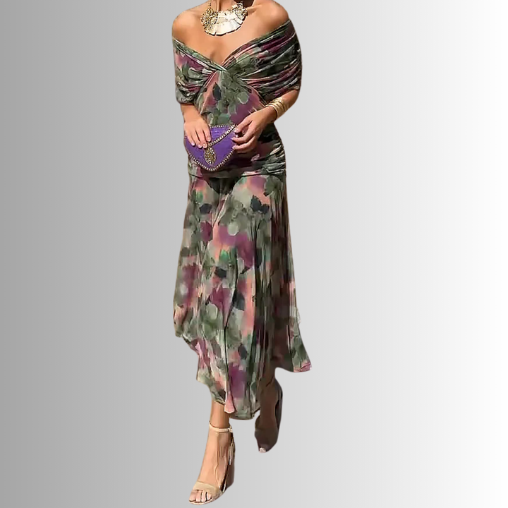 Maxine | Women's Elegant Off-Shoulder Maxi Dress