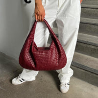Hannah | Women's Casual Woven Leather Tote Bag