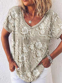 Amara | Women's Floral Lace V-Neck Blouse