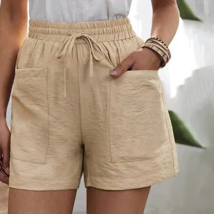 Solmira | Women's Casual Linen Shorts with Drawstrings