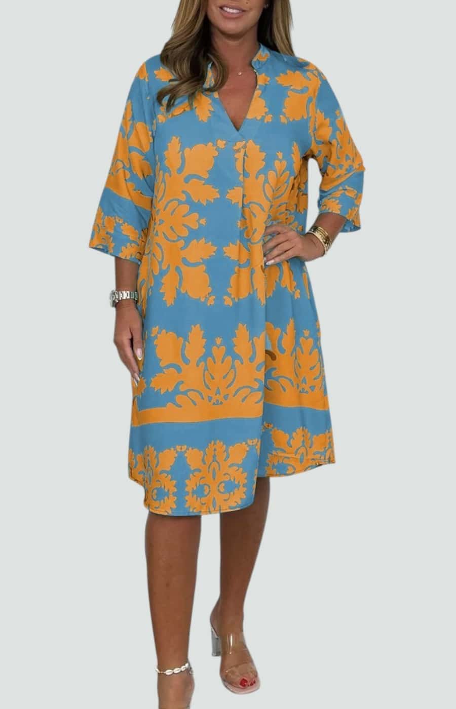 ALBA™ SUMMER DRESS WITH V-NECK AND LIGHT STYLE